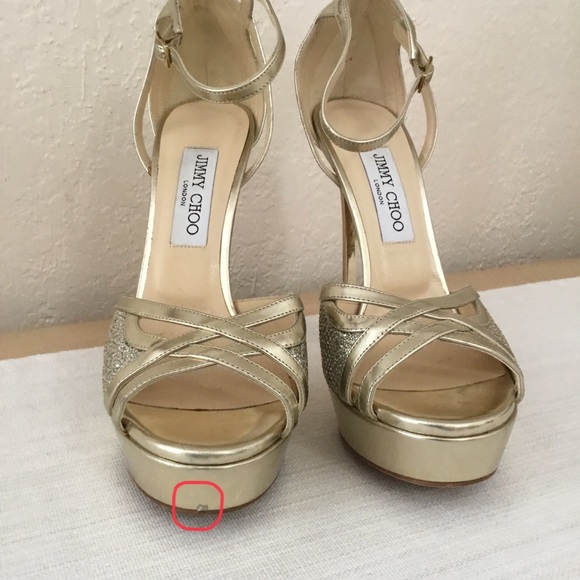 Jimmy Choo Laurita Platform Glitter Pump, Champagne size 39.5 - Picture 6 of 13